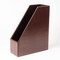 Dacasso Dark Brown Bonded Leather Magazine Rack AG-3682 - alternate 1